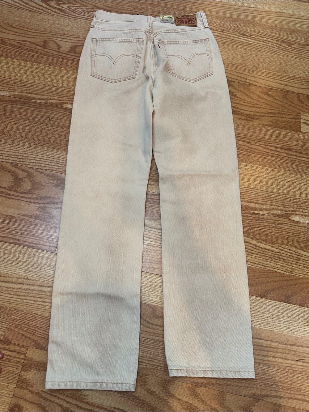 Levi’s 501 Original Natural Cream Straight Leg Jeans 29x30 NWT - Picture 5 of 6